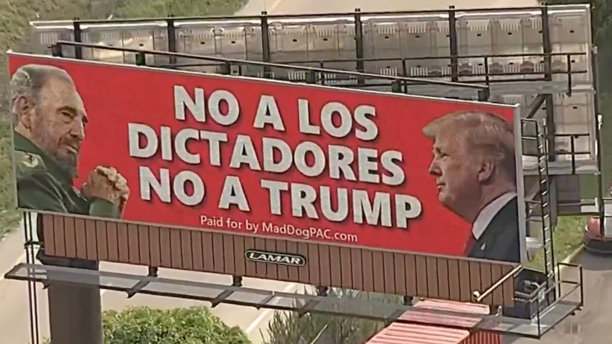 Colocan Cartel En Miami Comparando A Fidel Castro Con Donald Trump 2667