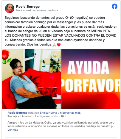 Desde La Habana, familia suplica ayuda para salvar a esta cubana