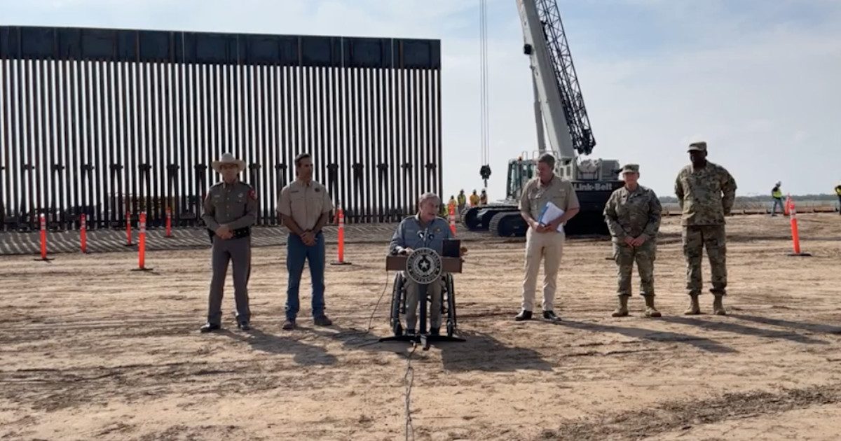Texas Governor Announces Border Wall Construction